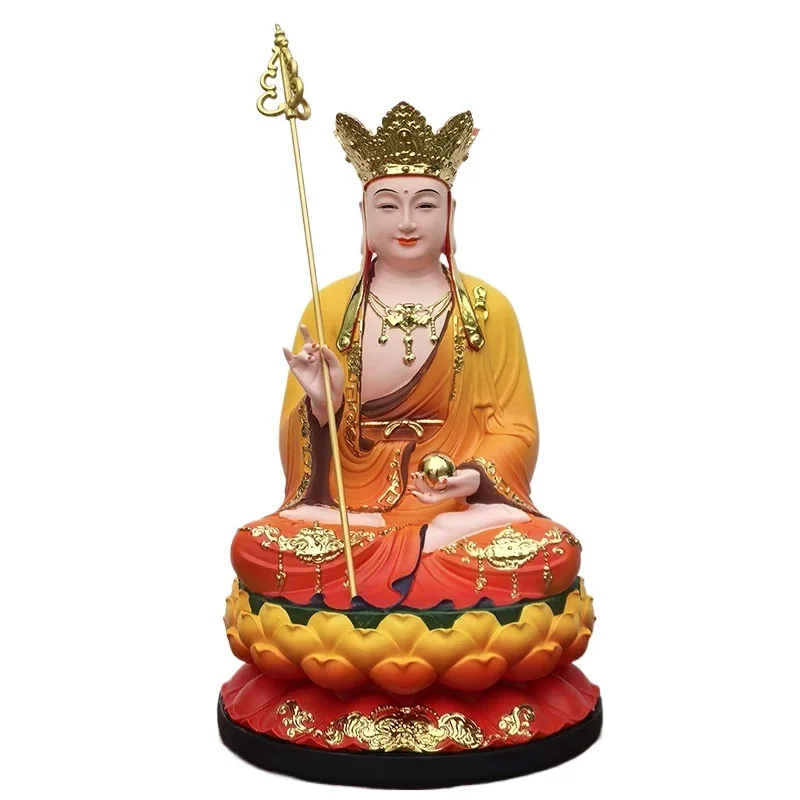 1PCS Resin Statue Ornament Ksitigarbha King Guanyin Bodhisattva Shakyamuni Buddha Home Worship Statue
