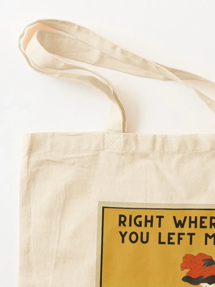 حق أين أنت تركني خمر ملصق حمل حقيبة نسيج مخصص حقيبة المرأة المتسوق حقيبة تسوق نسائية #3