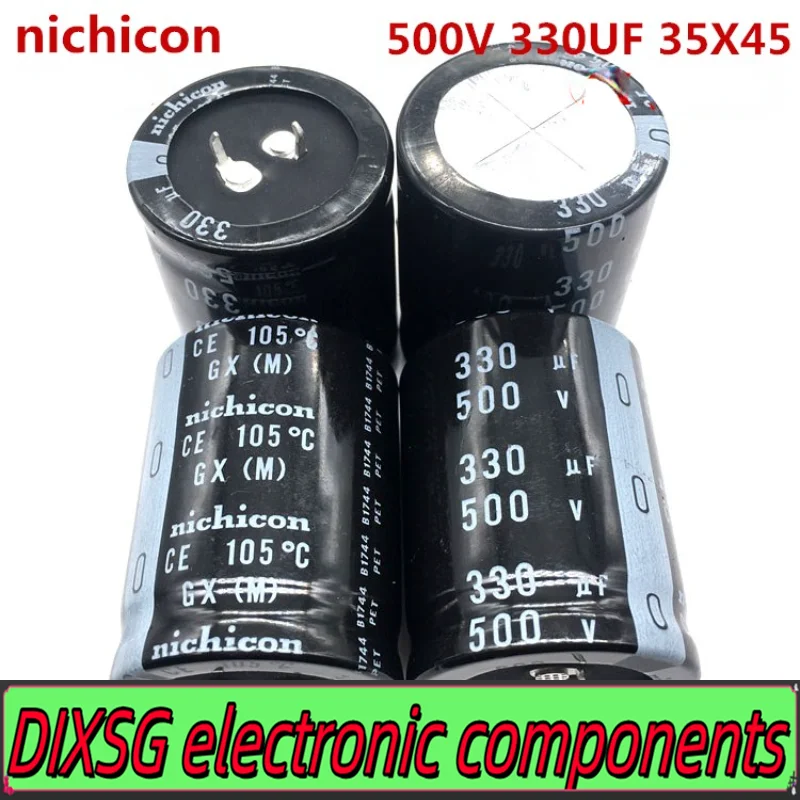 DIXSG （1pcs）500V330UF 35X45 Nippon nichicon capacitor 330UF 500V 35 * 45 high voltage