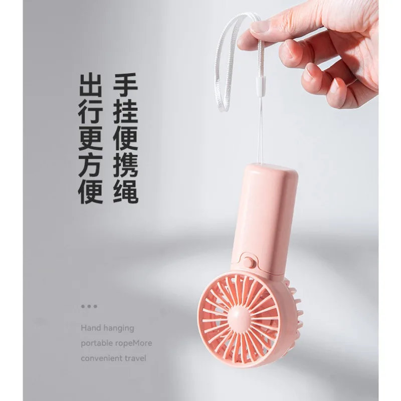 Multi-Color Compact Handheld Fan with Quiet Operation Portable Design and One-Touch Control for Home Office and Travel Available
