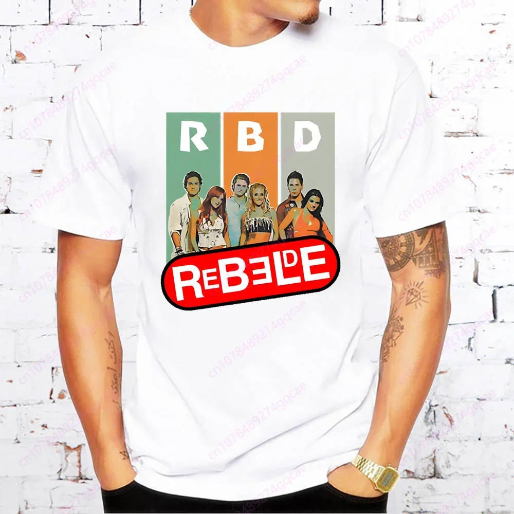 Rebelde RBD T-Shirt per uomo manica corta Casual uomo top Anime Cartoon T Shirt per uomo T-Shirt bianca stampata T-Shirt donna