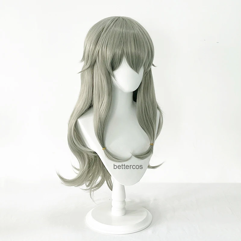 Kusanagi Nene parrucca Cosplay grigio verde Lolita ragazze capelli sintetici ricci lunghi parrucche per giochi di ruolo + un cappuccio per parrucca