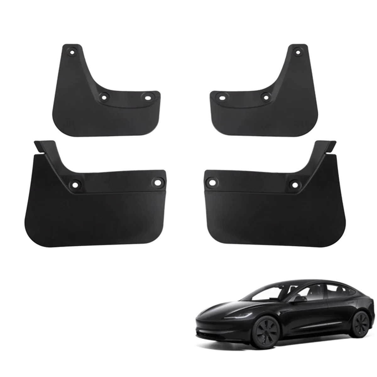 Wheel Mud Flaps for Tesla Model 3 Highland 2024 Splash Guards MudFlaps Front Rear Fender Upgrade TPE Mudguards