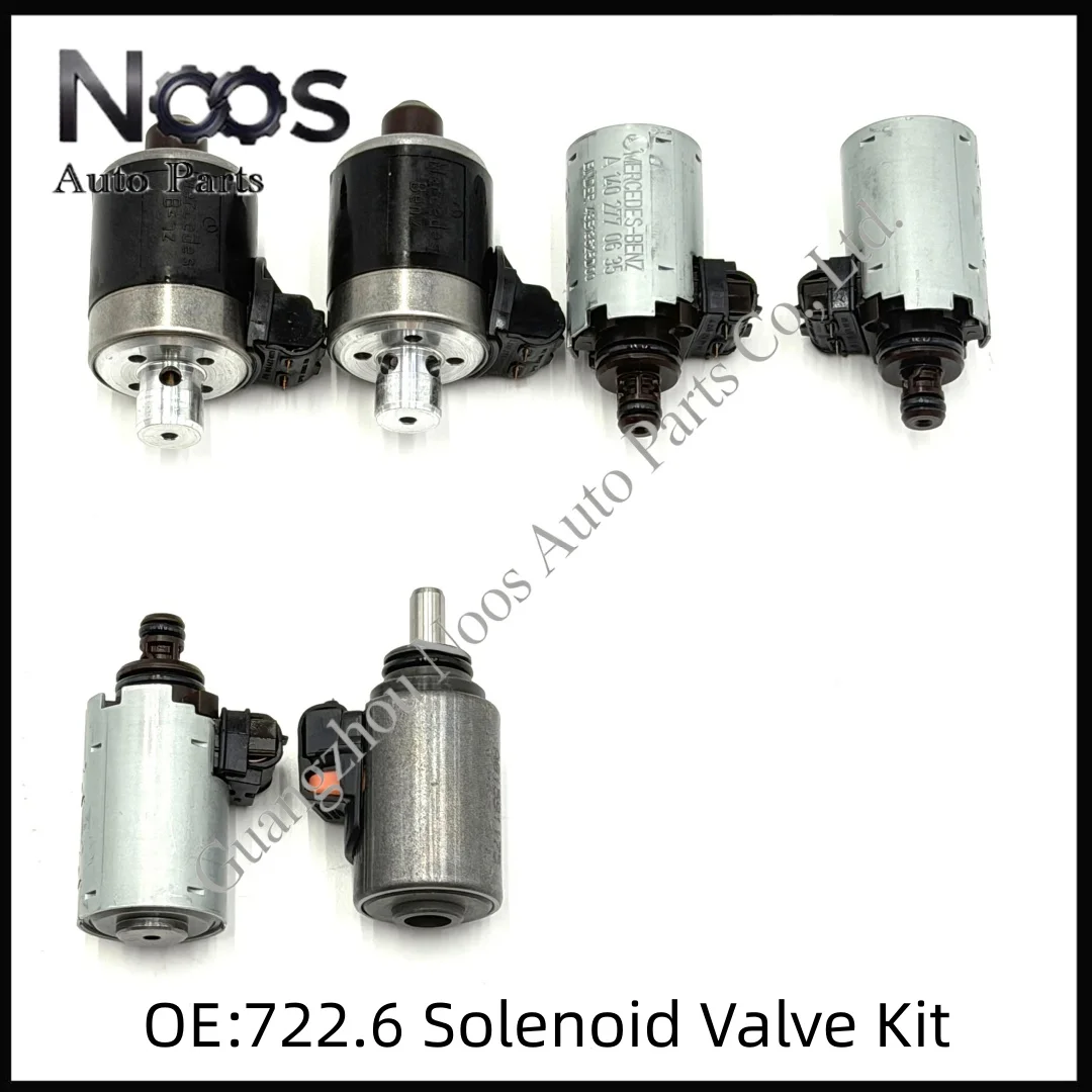 722.6 5-Speed Factory-Tested Transmission Solenoid Valve 6-Piece Set for Mercedes-Benz 2402701700, 1402770435, 2402701600