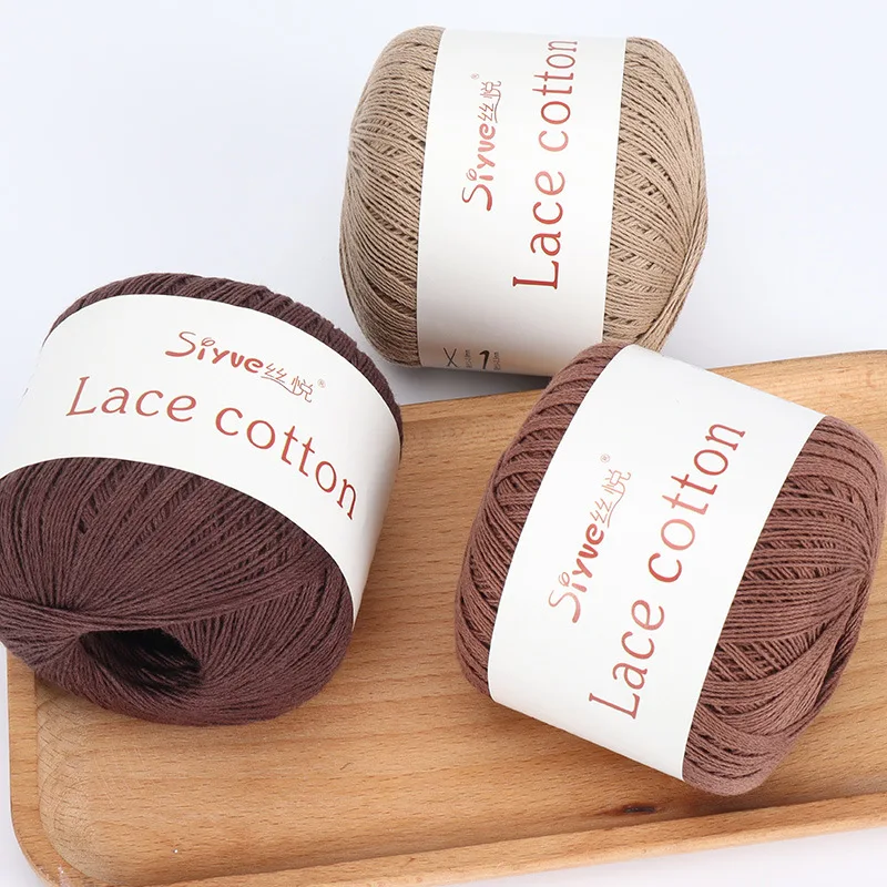 100% Cotton Thread 100g Lace Thread. Single-strand 0.8MM Silk Thread DIY Clothing Shawl Materials Knitting Crochet Woolen Yarn