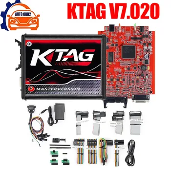 KTAG 레드 PCB 유럽 ECU 프로그래머, 무제한 포인트 네트워킹 가능, 온라인 KESS V5.017 K-TAG 7.020 OBD2 튜닝, V7.020 V2.25