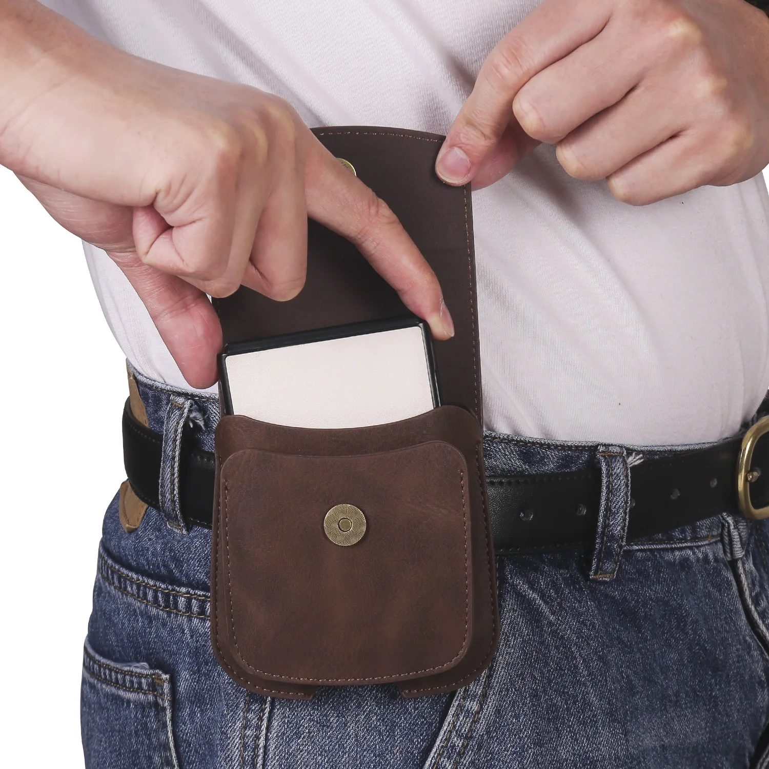 

PU Waterproof Phone Case Men Waist Bag Holster For Samsung Z Flip 6 5 4 3,Galaxy Flip4 Flip3,Oppo N2 Flip,Huawei P50 Pocket