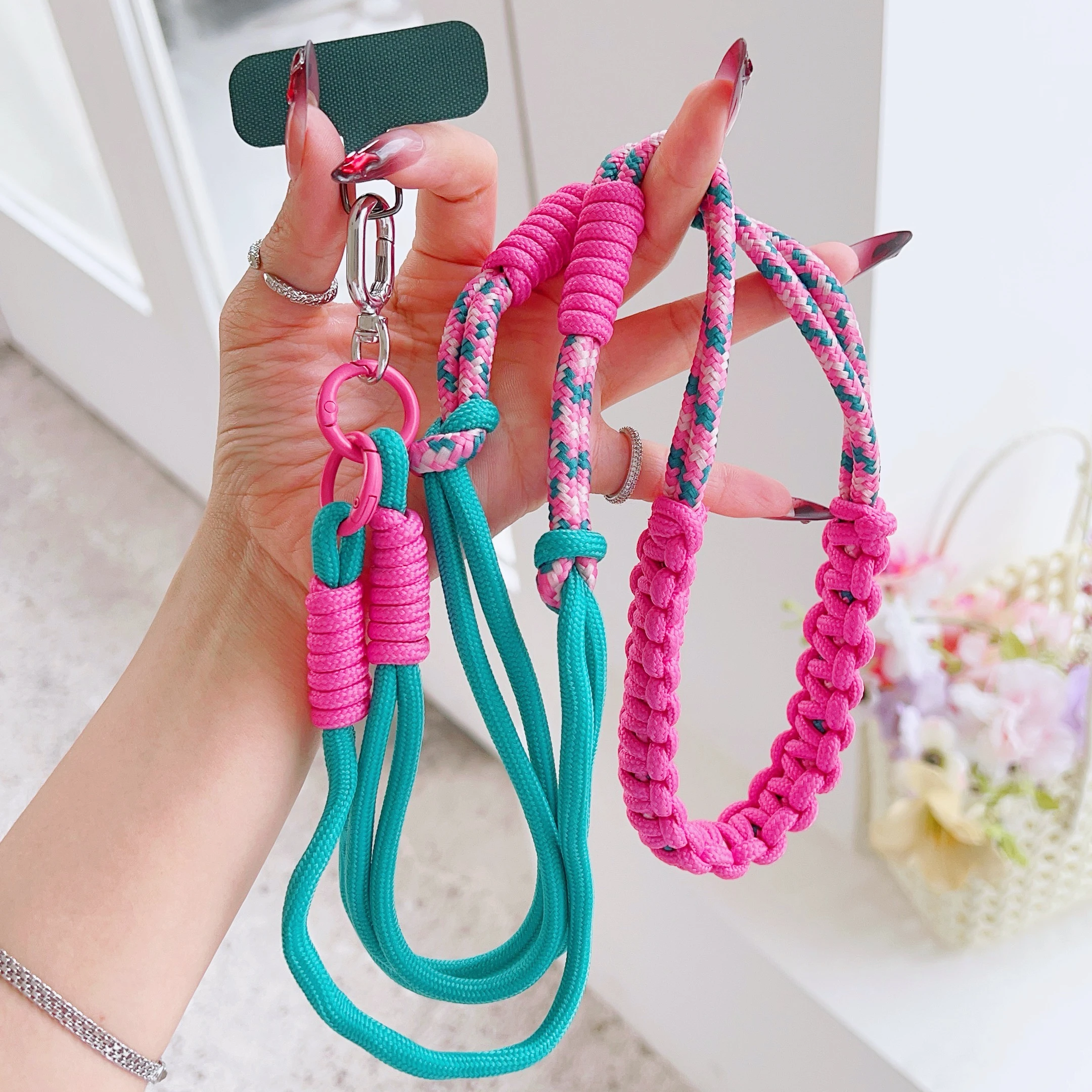 

Ручной ремешок из жареного теста, фиксированная карта, контрастный цвет, диагональный ремешок на плечо, ремешок для мобильного телефона, прочный ремешок