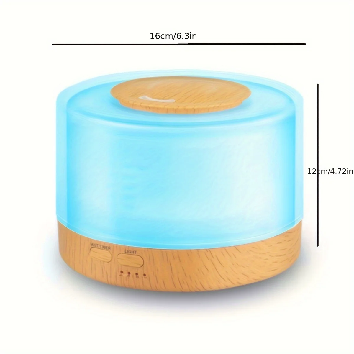 Diffusore di olio essenziale Premium da 16.91 once, umidificatore per vaporizzatore di olio profumato per aromaterapia ad ultrasuoni 5 In 1, Timer e spegnimento automatico Saf