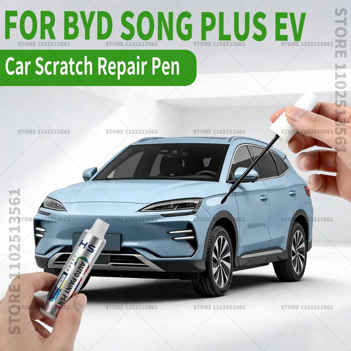 

Ручка-корректор для ремонта лакокрасочного покрытия автомобиля, аксессуары для устранения царапин для BYD Song PLUS EV 2020-2025, цвета Azure Blue, STD White, WAZ Black, BBB Grey 082