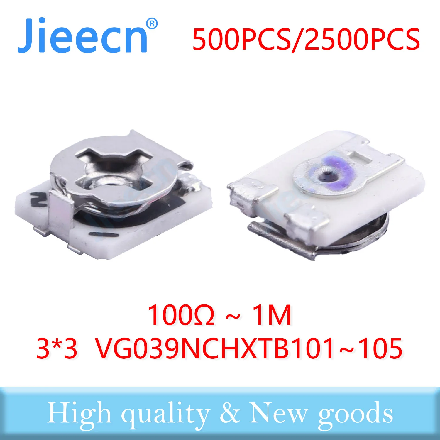 

500PCS 2500PCS Chinese 3.8*3.15*1.2 100R-1M VG039NCHXTB101 301 501 102 202 302 502 103 104 Trimming Potentiometer VG039NCHXTB
