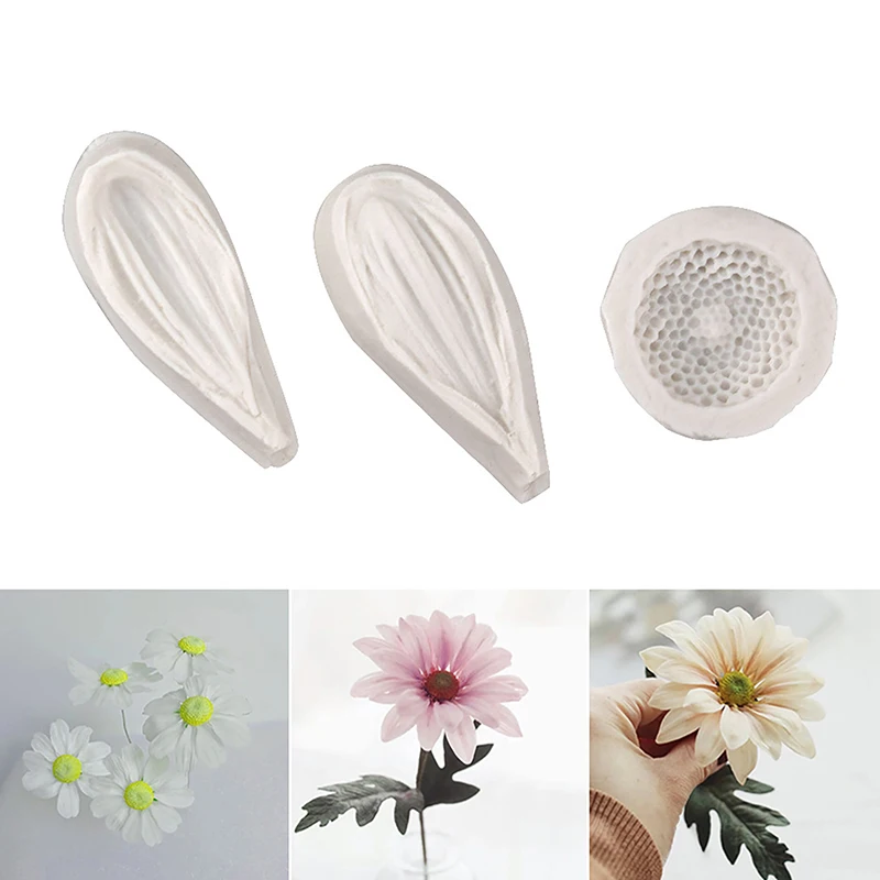 قالب خبز كيك سيليكون من الأقحوان البري من ديزي ، أدوات راتنج كب كيك الشوكولاتة الحرفية ، أدوات تزيين عجينة السكر ، 3 * *