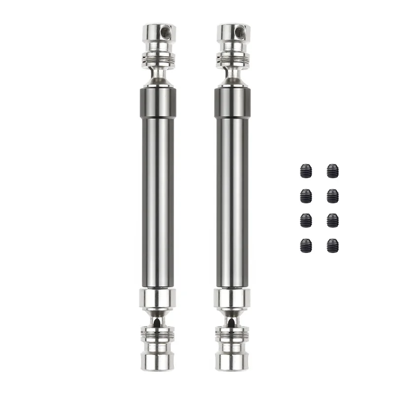 

2PCS Metal CVD Drive Shaft 110-160mm for 1/10 RC Rock Crawler Axial SCX10 90046 Traxxas Trx4,Titanium