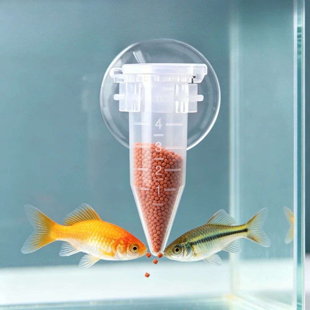 Fischfutterautomat für Garnelen – Spezieller Fischfütterer für kleine Zierfische – Zubehör für Aquarien – Fütterungswerkzeug für Garnelen im Aquarium