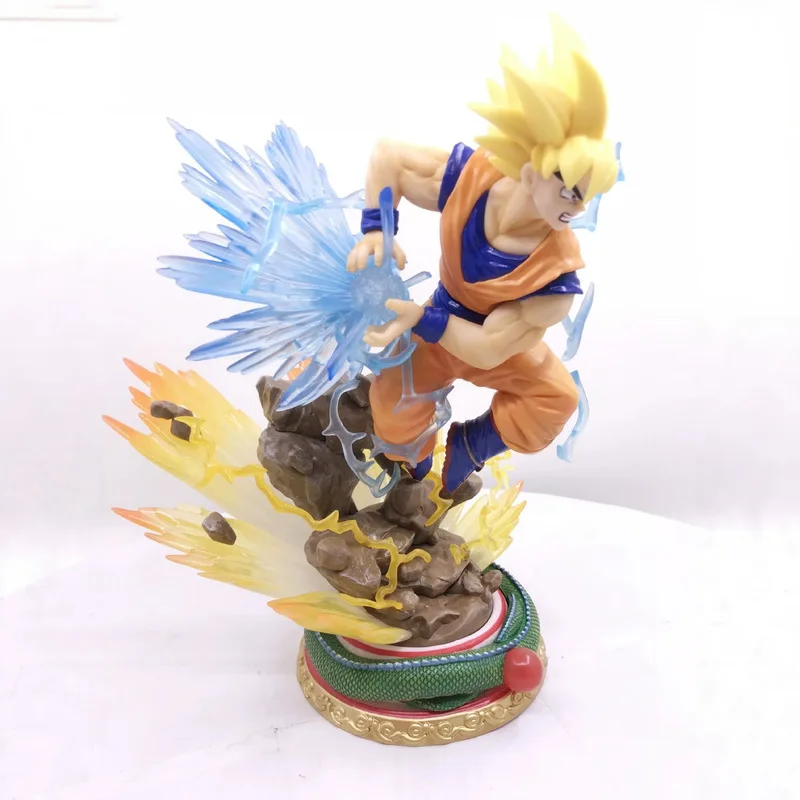 2026 Neue Dragon Ball Super Saiyajin Son-Goku PVC-Statue mit austauschbaren Mehrfach-Kopfskulpturen, Sammlerstück, Desktop-Ornament, Spielzeug, Geschenke