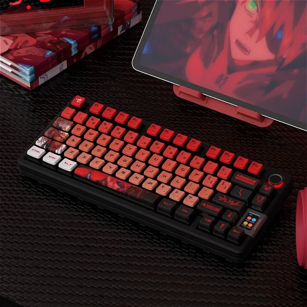 PBT + PC keycaps 122 keys OEM Asuka four-sided theme, personalized keycaps for Cherry MX 104/87/61 mechanical keyboard