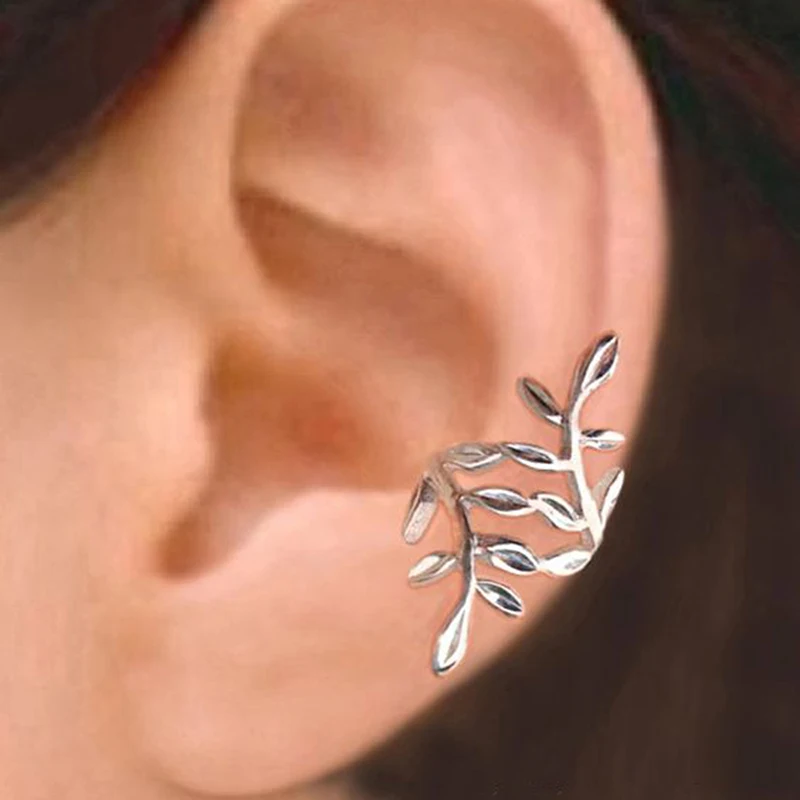 Women's Antique Silver Fox Shape Clip Earrings, Statement Jewelry