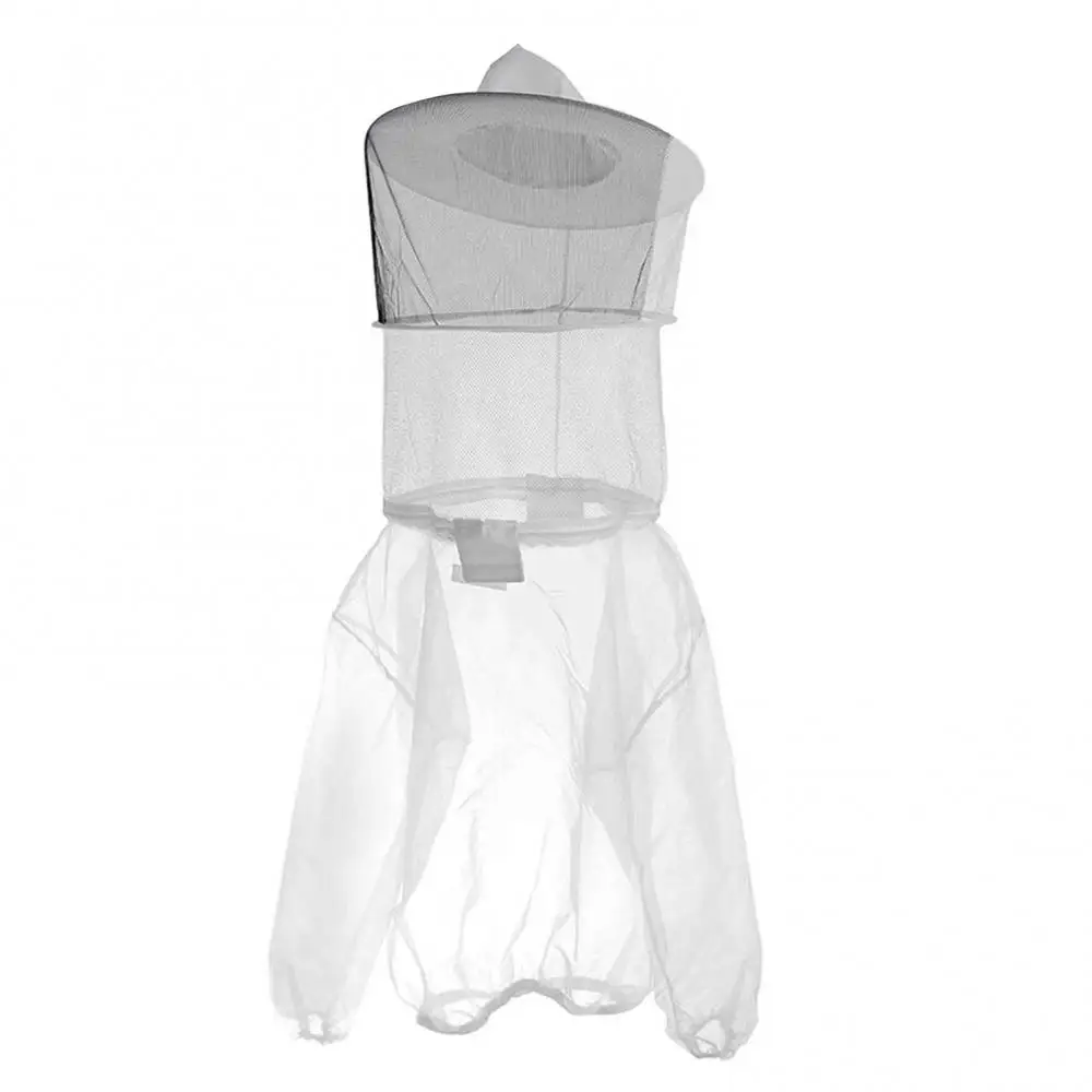 Hat Mesh Smock Beekeepers Beekeeping Anti-Bee Half Body Protective Clothes Transparent Breathable Anti Bite Beekeeping Top