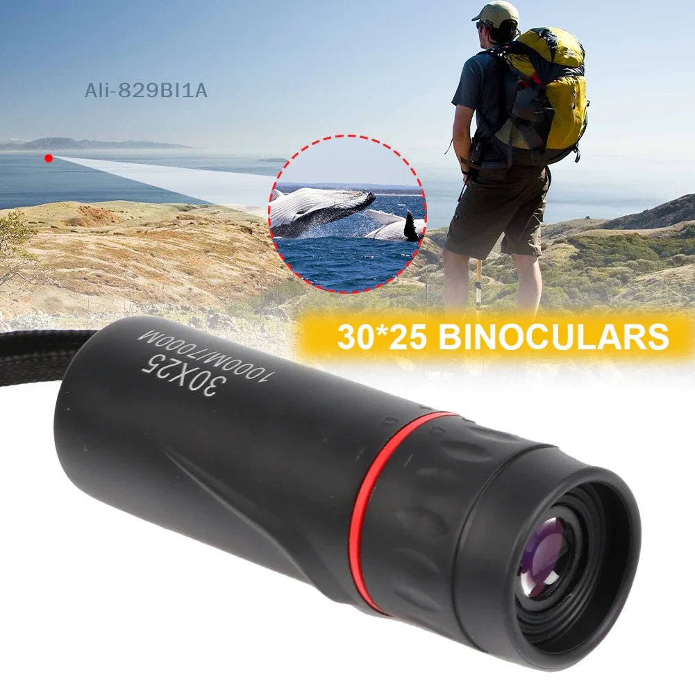 HD 30x25 Monocular Telescope Binoculars Zooming Focus Green Film Binocular Optical Hunting Tourism Scope For Outdoor