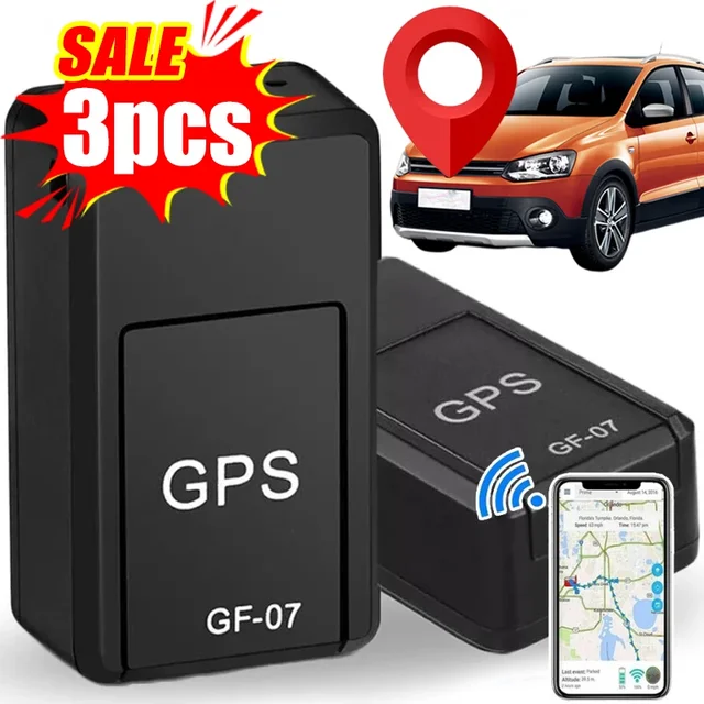 1/2/3szt Samochodowy mini lokalizator GPS Lokalizator antykradzieżowy Śledzenie w czasie rzeczywistym Pozycjoner SIM Magnetyczny uchwyt antykradzieżowy GF-07