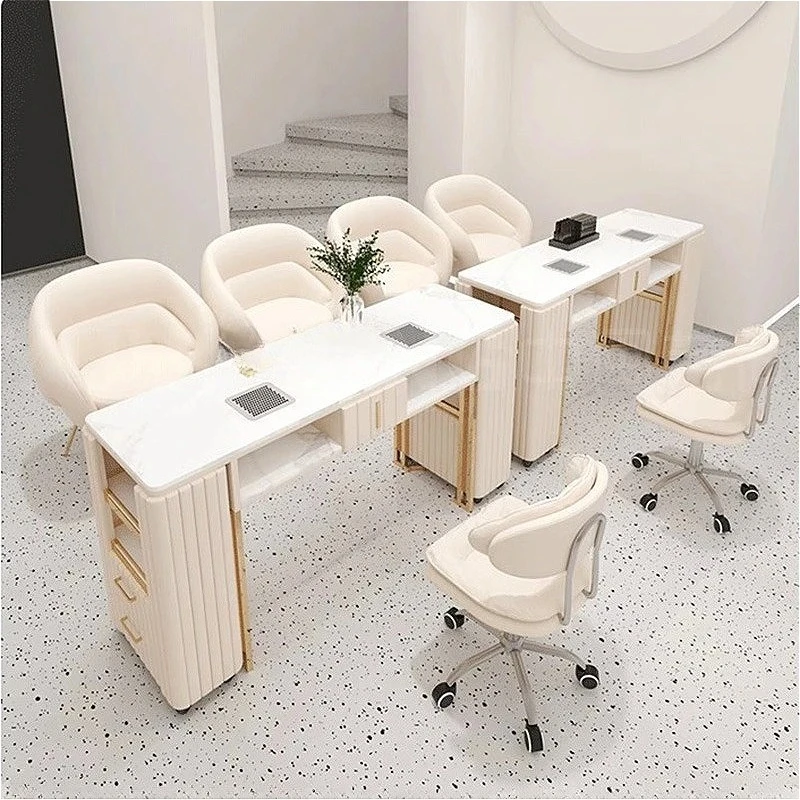 

Современные роскошные столы для ногтей, многофункциональные креативные дизайнерские чистящие средства, маникюрные столы, мраморная подвижная мебель для салона Tavolo FYNT