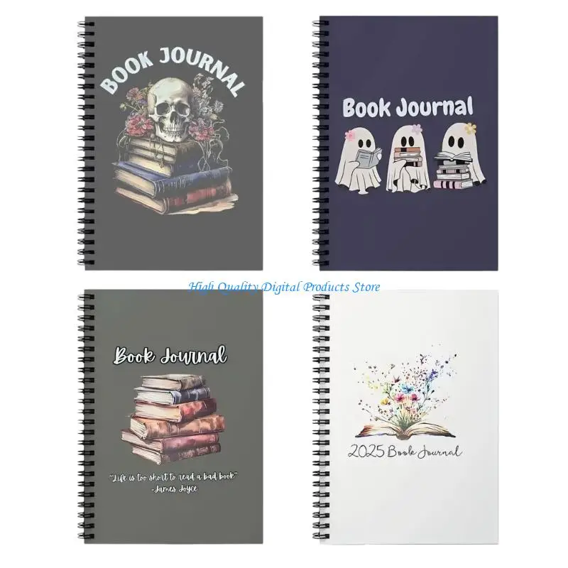 

U2JE Halloween Journal Reading Tracking Notebook Twin Coil Binding Planner 148x210mm