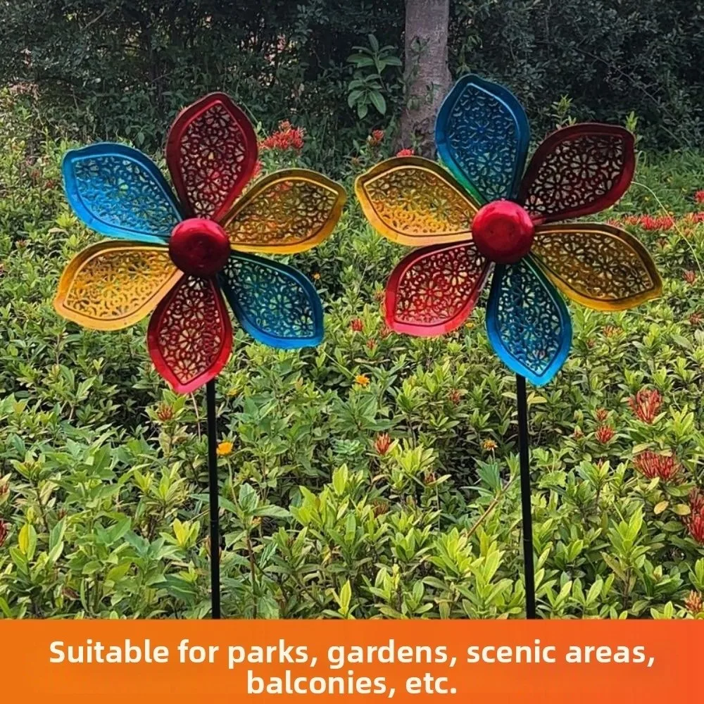 Nieuwe metalen windspinner Iron Art Nordic Multistyles Rotator Iron Inground windmolen Outdoor roterende binnenplaats windmolen