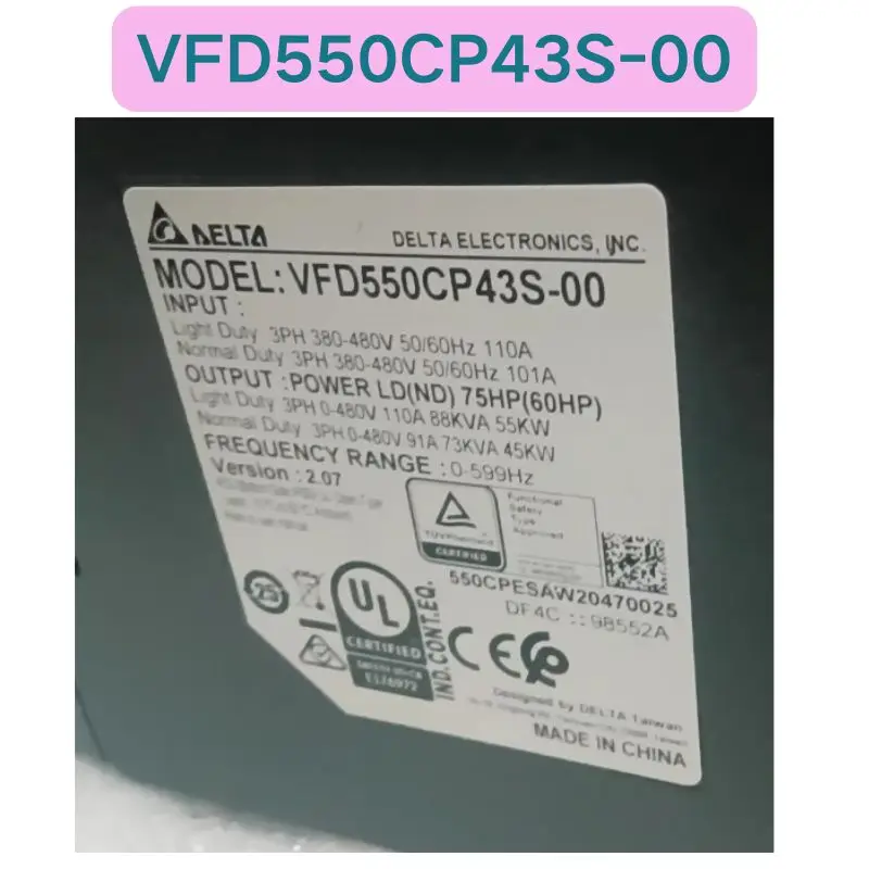 Used VFD550CP43S-00 Inverter Functional test OK Fast delivery