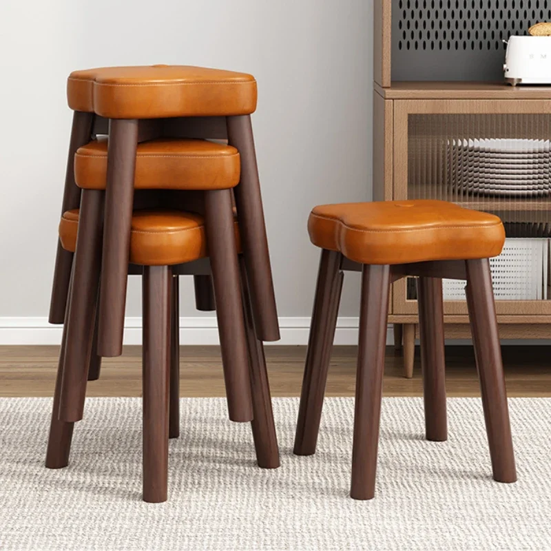 4pcs Tabouret Design Hocker American Kitchen Stools Individual Wood Bedroom Living Room Dining Chairs Beach Taburete Gamer