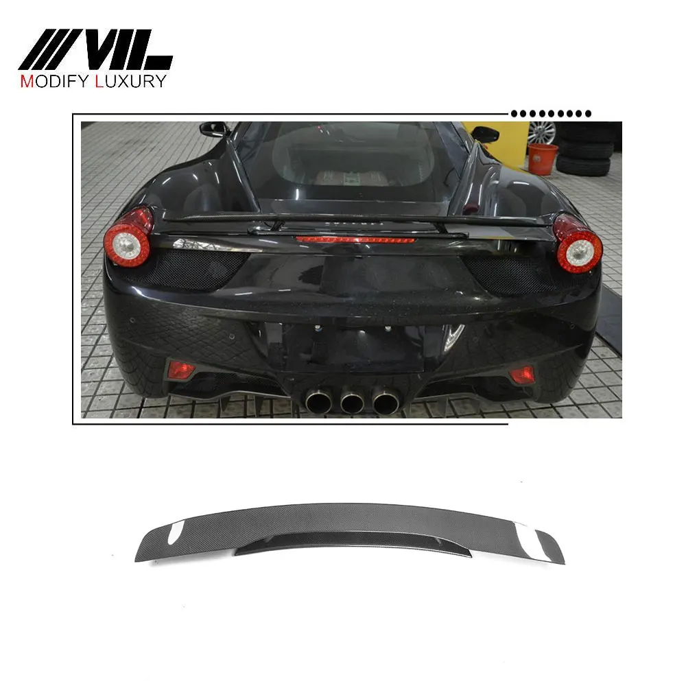 

Suitable for The rear spoiler of the carbon fiber roof of the F458 car body kit is a Ferrari 458 wing