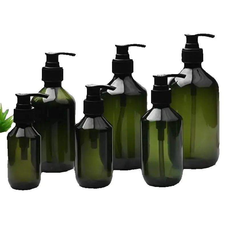 

10Pcs Lotion Bottle 100ml 150ml 200ml 300ml 400ml 500ml Empty Plastic Green Black White Press Pump Refillable Cosmetic Container