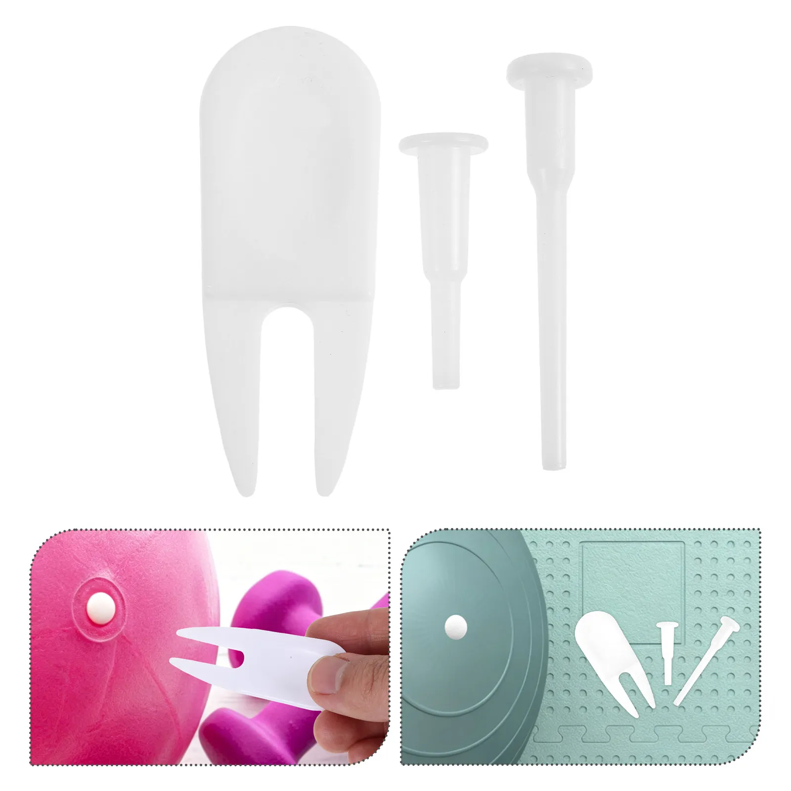 1 Set Yoga Ball Inflatable Plug Replacement Long Short Plastic Pin Air Stopper with Plug Puller Yoga Hop Balls Stopper Pin
