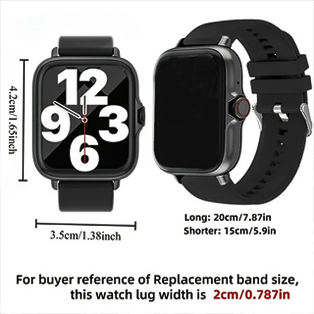 1.85インチフルタッチスマートウォッチ、IP67防水フィッ - Fall Detection Watch のレビューと価格