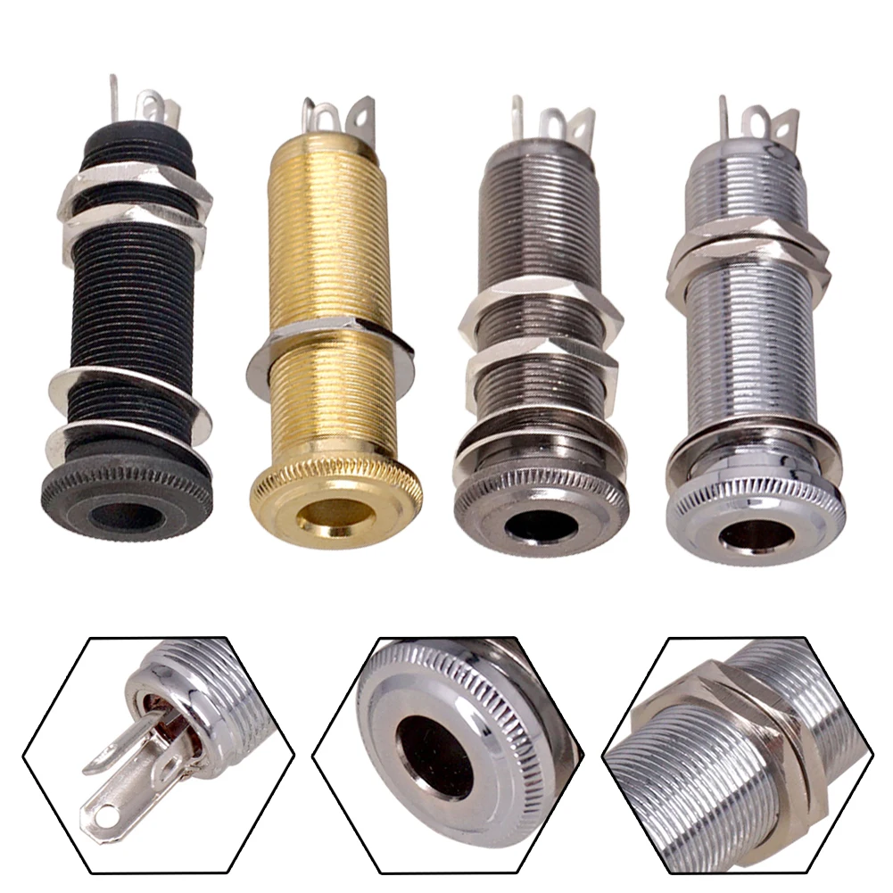 Electric Guitar Bass 6 35mm Socket 1/4 Inch Output Jacks Stereo-Type For Audio Signal Transmission And Instrument Repair
