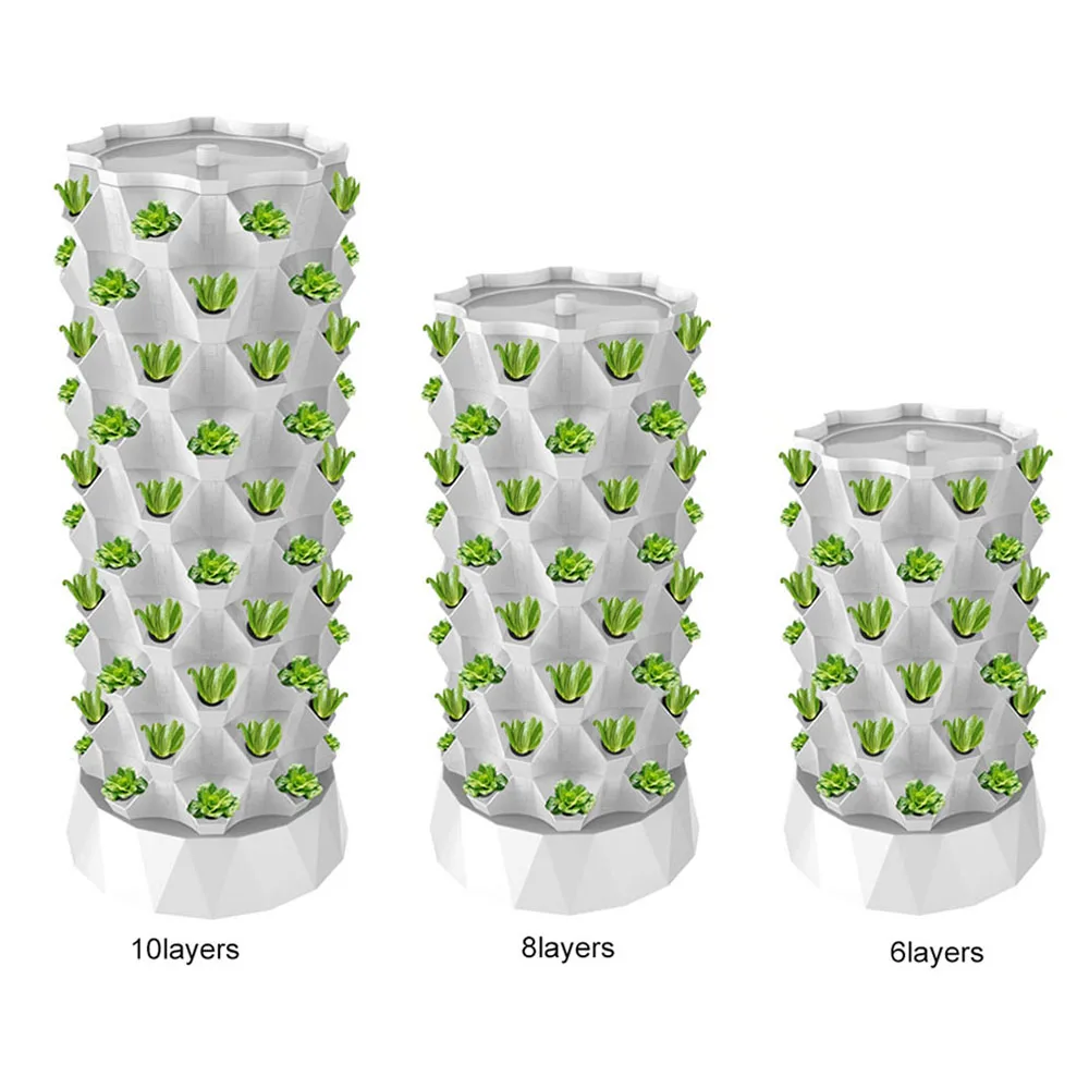 Indoor Garden 8 Layers Aeroponic Tower Hydroponic Growing Systems Vertical Pineapple Tower