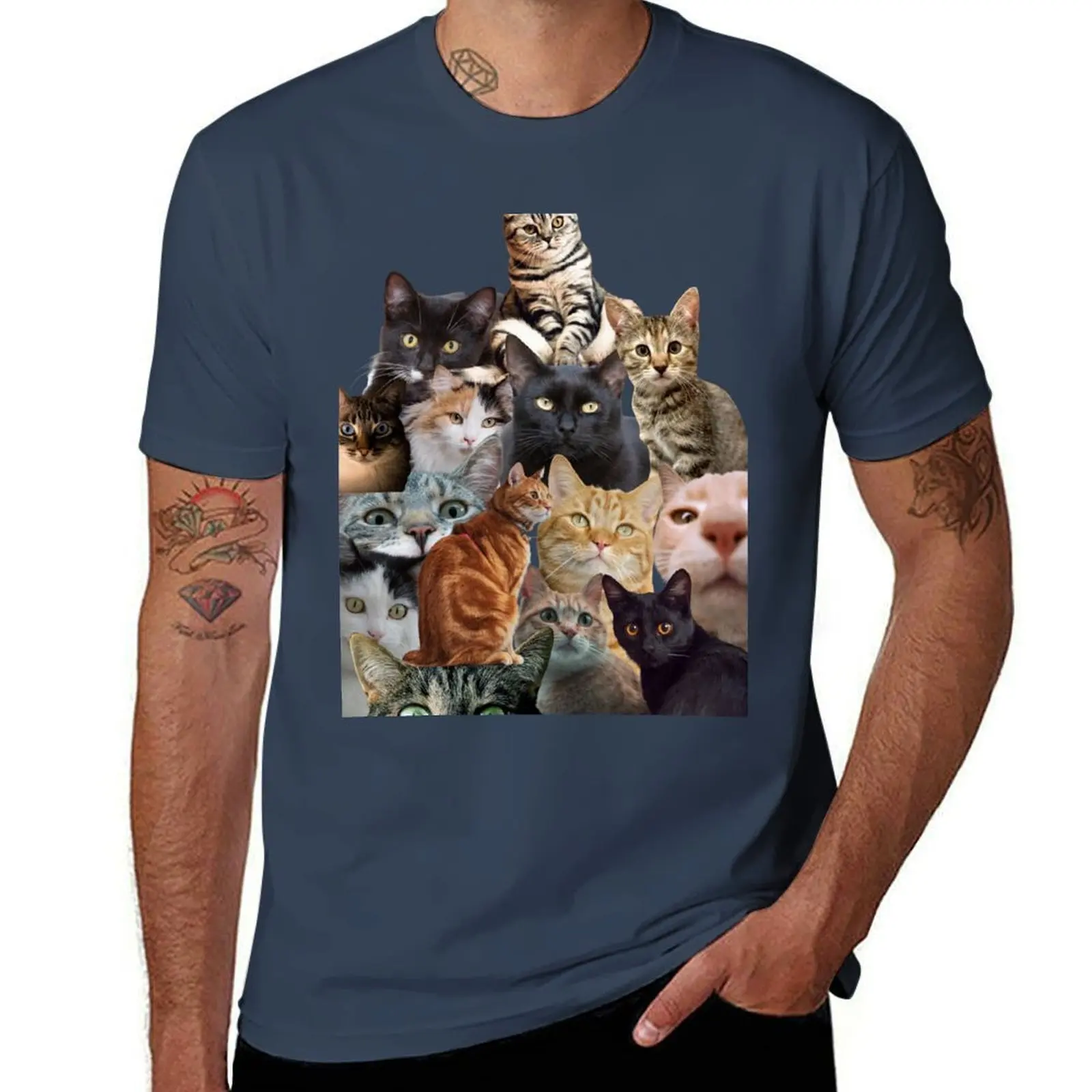 

Cat Pattern T-Shirt Big Size Loose Fit Tee Shirt