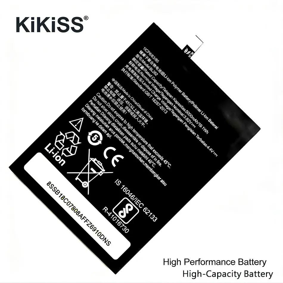 

Аккумулятор для мобильного телефона Lenovo Vibe P2 P2a42 P2c72 BL262, 5000 мАч, с хорошей работой при низких температурах, легкий