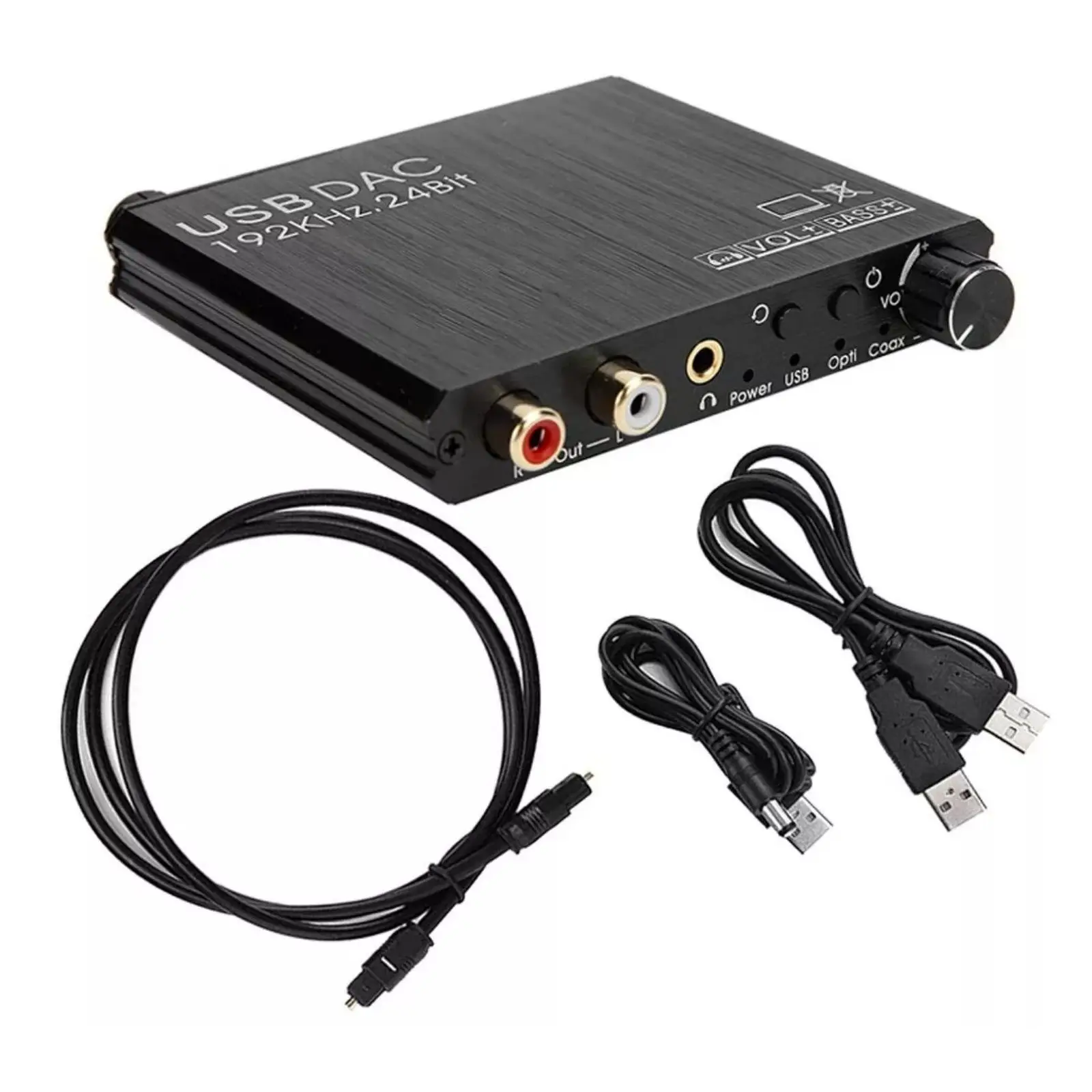 

Optical Digital To Analog Audio Converter 192KHz DAC Coaxial USB Sound Card Bass