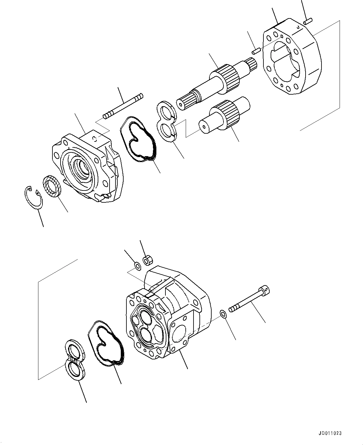 

Hydraulic Gear Pump 705-40-01020 705-94-01070 Hydraulic Pump For Komatsu WA380-6 430-6 Wheel Loader Parts