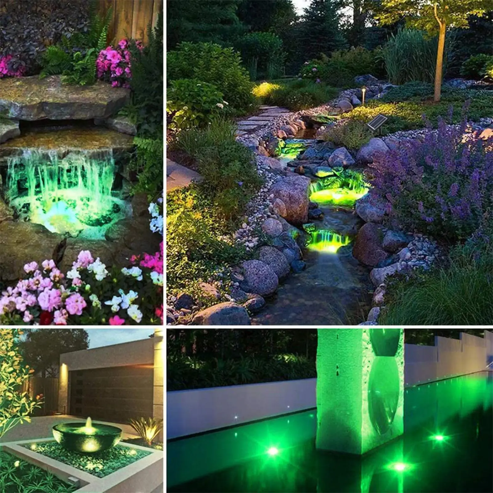 Landscape Spotlights LED Underwater Pond Lights for Waterfall RGB Colorful