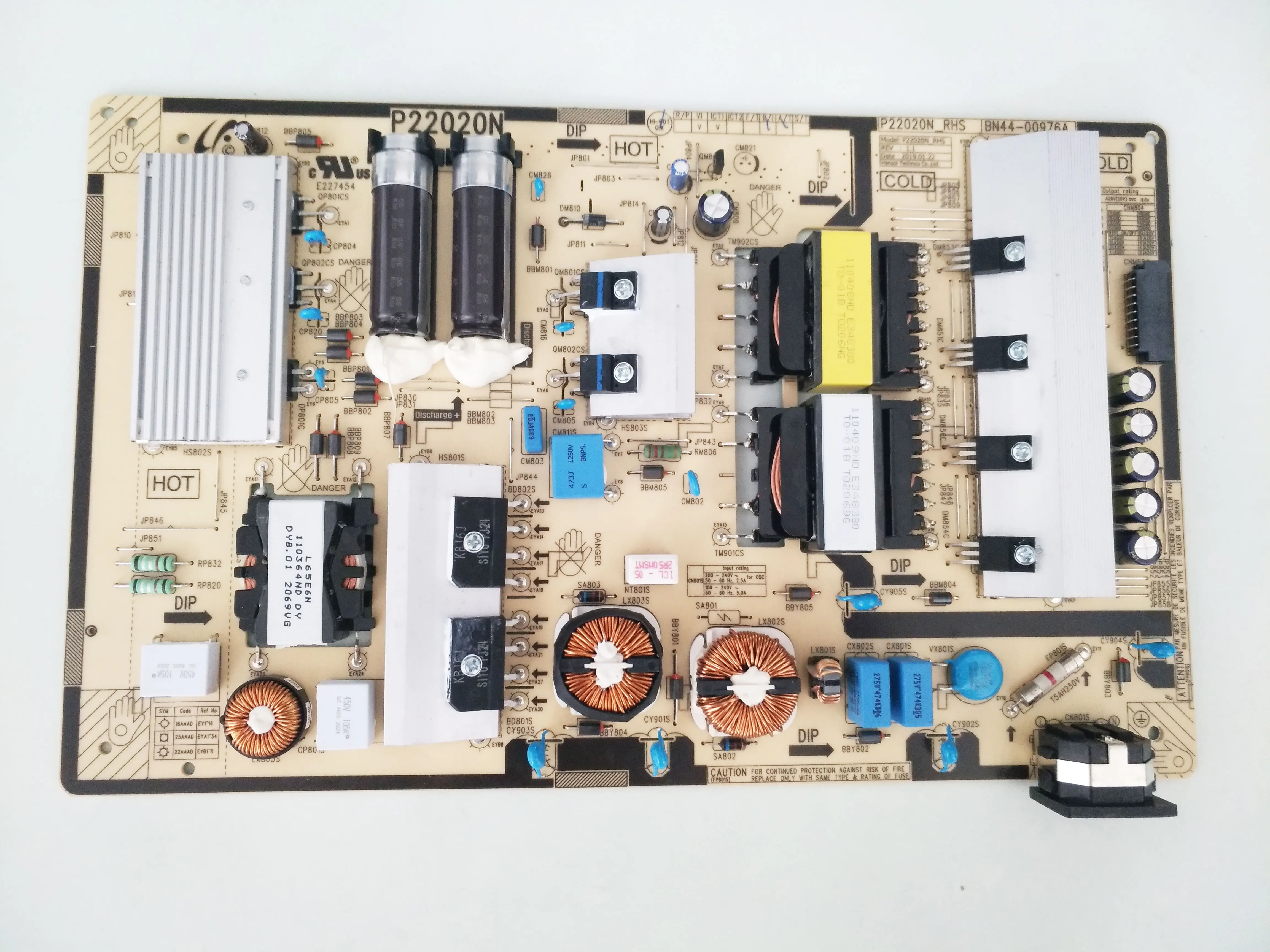 BN44-00976A P22020N_RHS Power Supply Board is for LC49G97TSSNXDC LC49G95TSSNXZA LC49RG90SSNXZA LS49A950UINXZA LC49G95TSSN TV