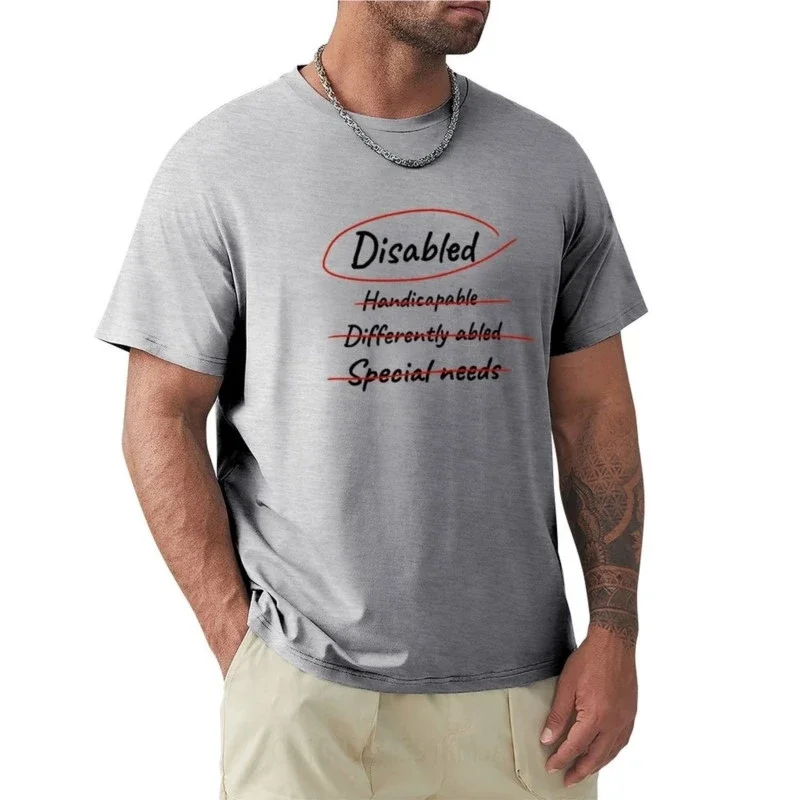 Disabled, nothing else T-Shirt new edition heavyweights summer top mens plain t shirts