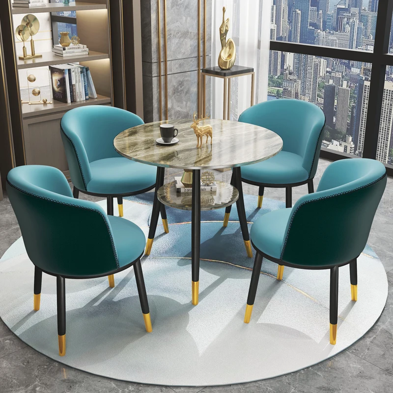 Salon Round Coffee Table Sets Tea Pub Center Bar Kitchen Nordic Coffee Table Sets Floor Traje De Sala De Estar Hotel Furniture