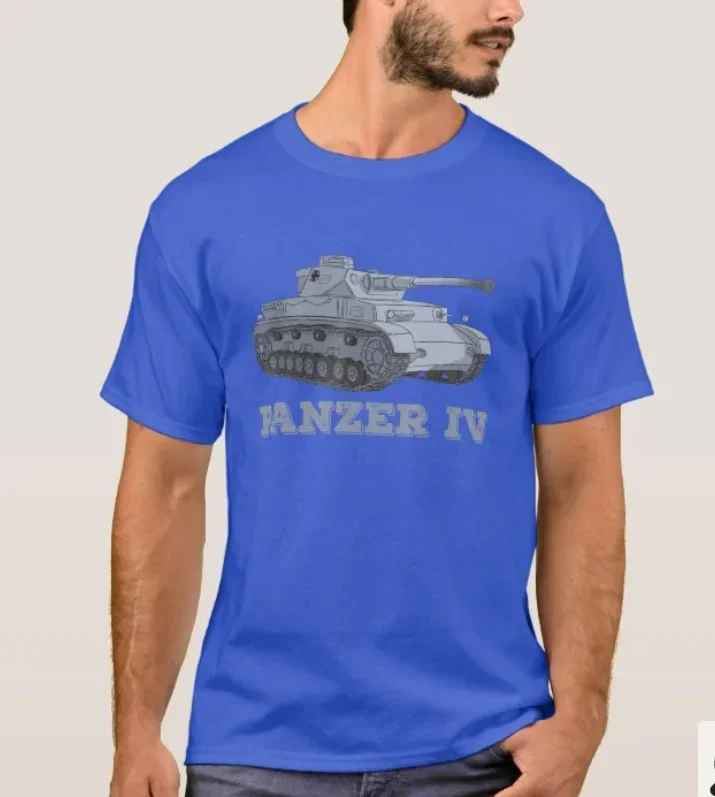 WWII German Army Wehrmacht Panzer IV Tank T-Shirt 100% Cotton O-Neck Summer Short Sleeve Casual Mens T-shirt Size S-3XL