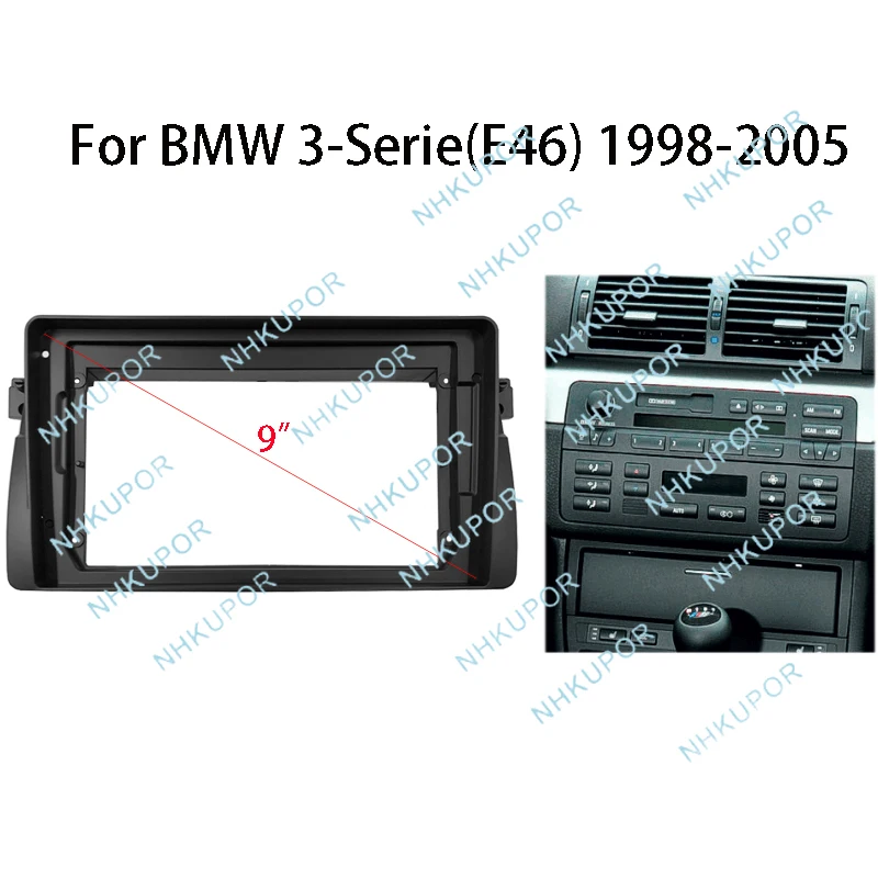 

Комплект рамки для автомобильного радиоприемника для BMW 3-Serie (E46) 1998-2005 Android, стереоплеер, лицевая панель адаптера, комплект отделки крепления на панели приборной панели