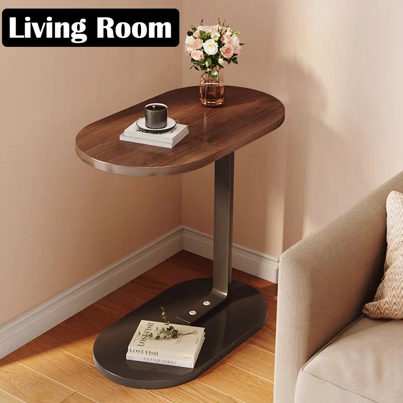 C Shaped Sofa Edge Table Movable Home Living Room Side Table Corner Table Multifunctional Portable Storage Rack Bedside Table