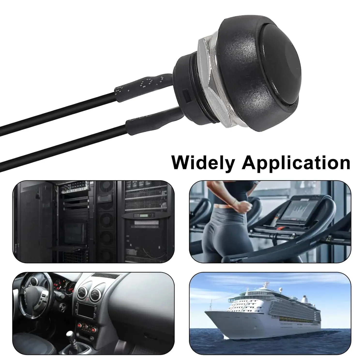 5 قطعة 12 مللي متر لحظة مفتاح بـزر دفع تشغيل/إيقاف مفتاح دائري صغير مقاوم للماء 3A 125 فولت التيار المتناوب لسيارة البحرية الدراجات النارية #6