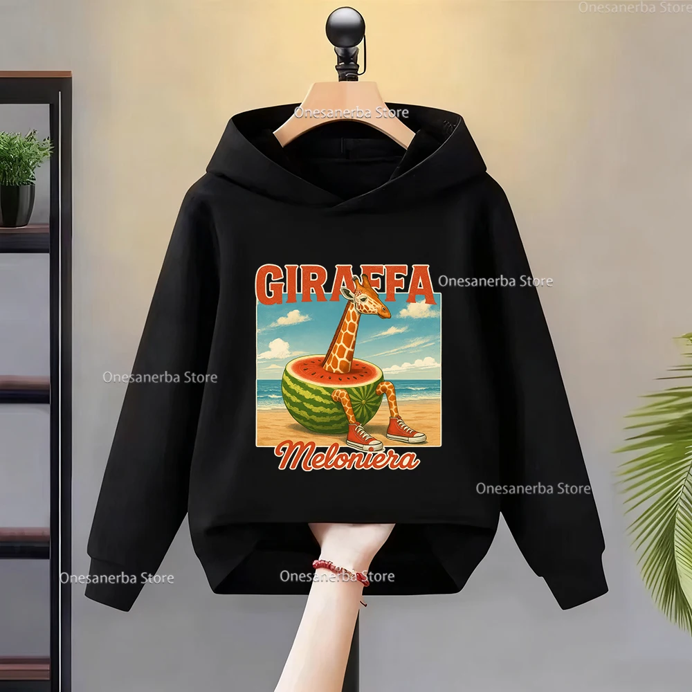 

Забавная детская толстовка с длинными рукавами «Итальянский мозг», повседневные толстовки с капюшоном для мальчиков и морей с героями мультфильмов, осень-зима