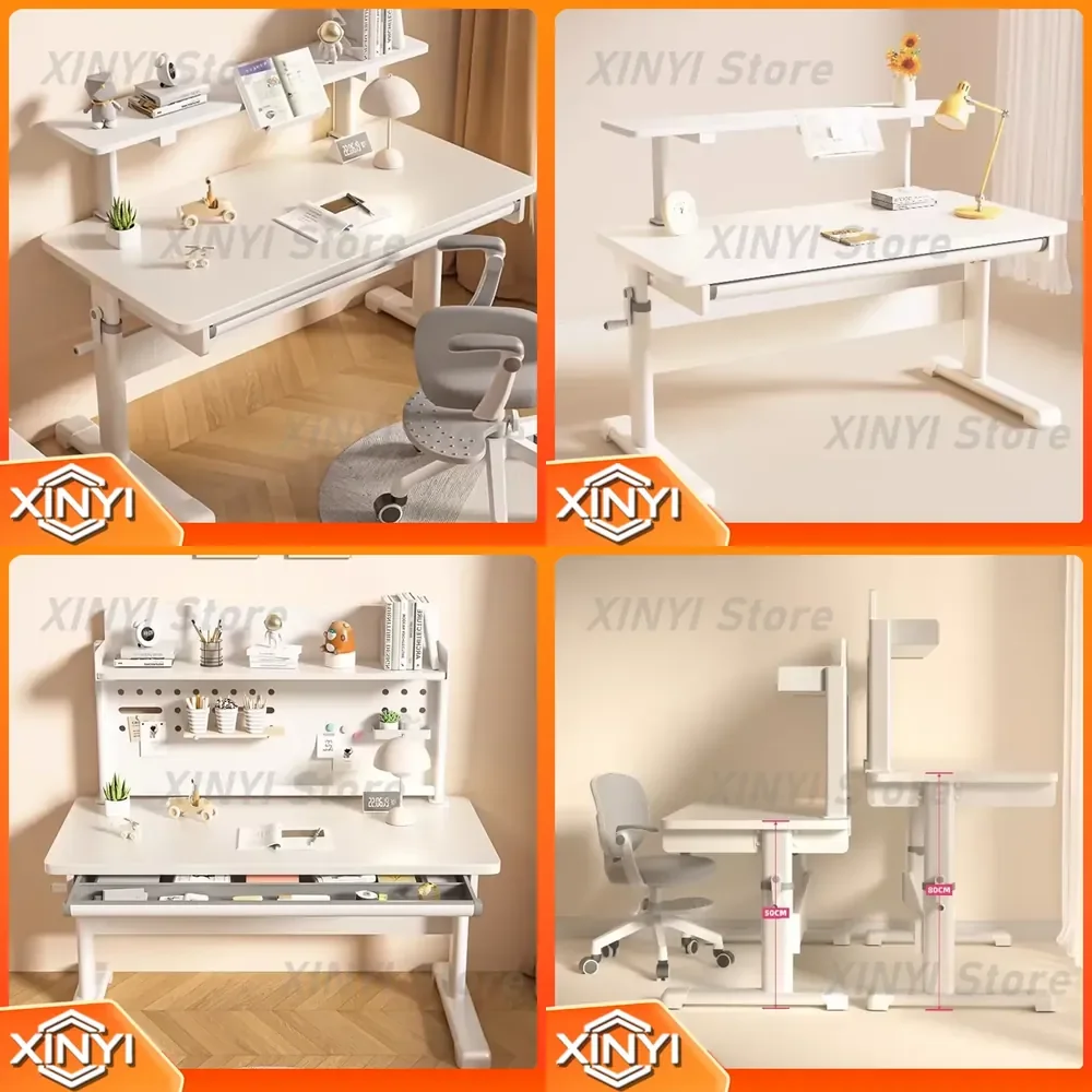 for Students Computer Desk Wall Mounted Study Table with Bookcase Magazine Rack Notebook Storage Reading Desk for Bedroom