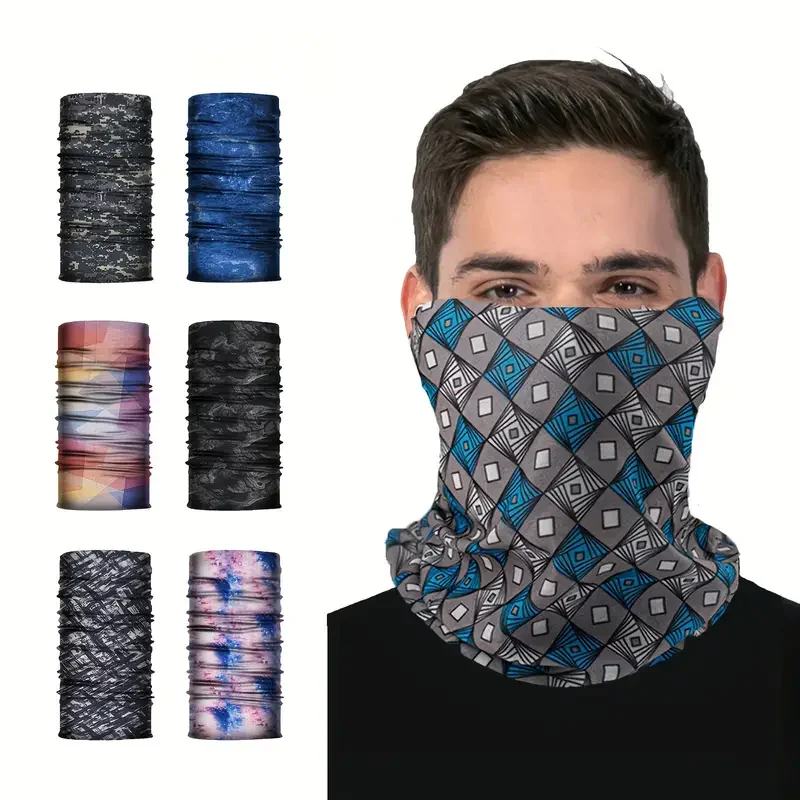 Outdoor Sports Cycling Neck Gaiter, Breathable Sunscreen Hea